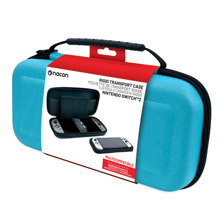 nacon blue hard carrying case for nintendo switch 2