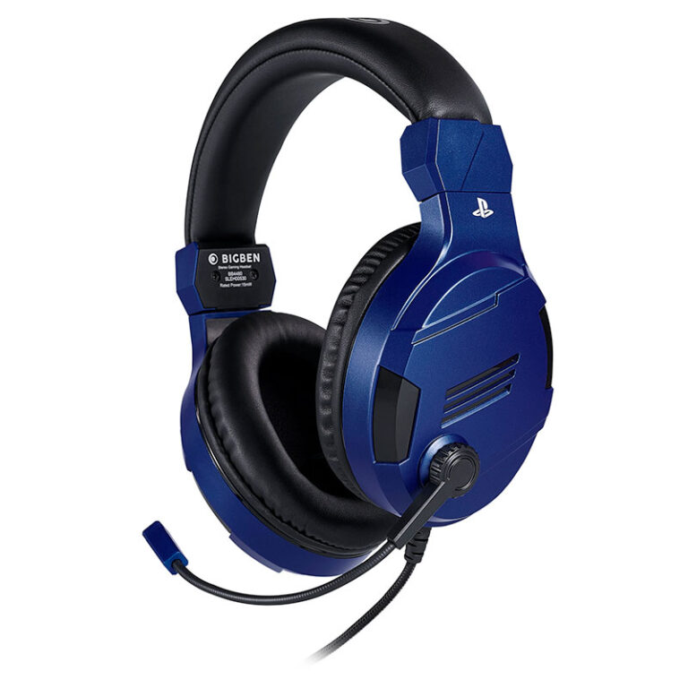 nacon official sony licensed stereo gaming headset for ps4:ps5 blue