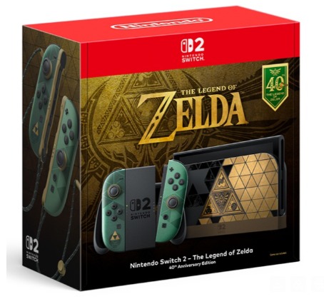 Nintendo Switch 2 The Legend of Zelda 40th Anniversary Edition Console