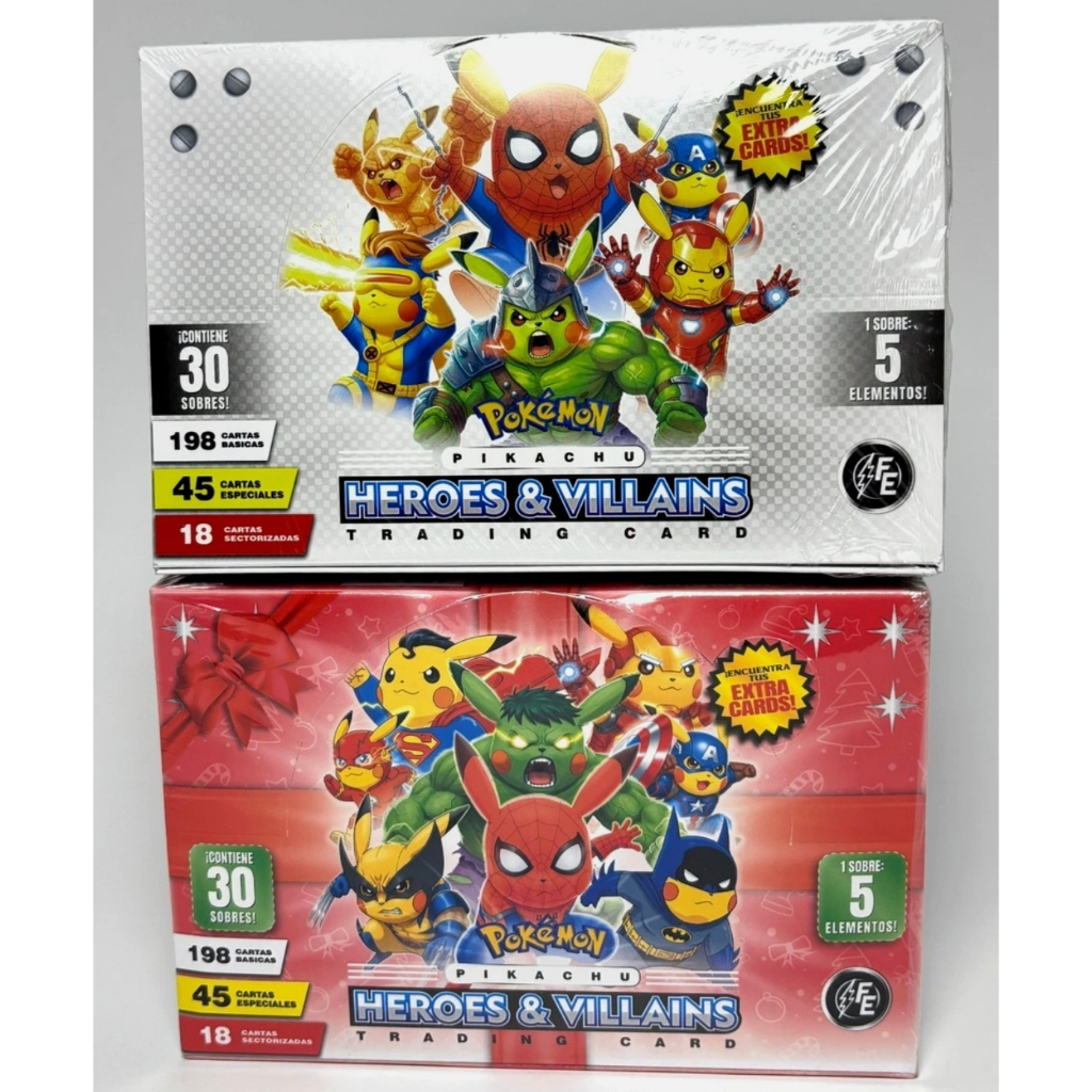 [PRE-ORDER] Pokémon Pikachu Heroes & Villains Trading Card Collection Box | 30 Packs + Special Cards
